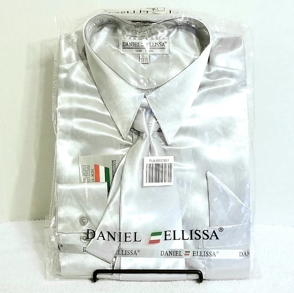 🚫SOLD🚫 🆕️ Daniel Ellissa Silver Shirt & Tie Set - Picture 3 of 5